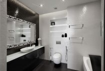 Bath design in black and white (14 photos)