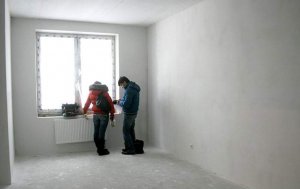 What applies to the pre-finishing of an apartment in a new building?