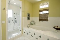 Using moisture resistant drywall in the bathroom