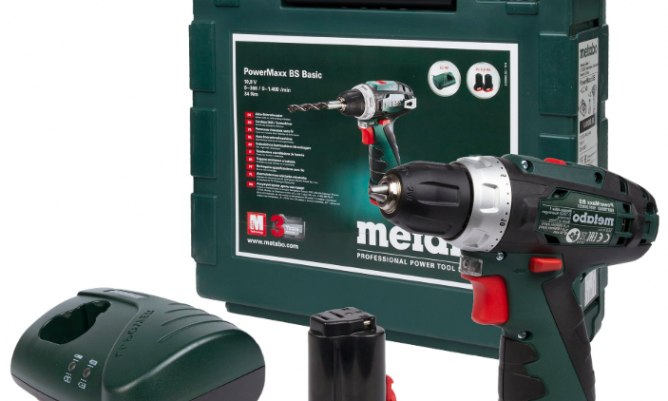 سائق المثقاب اللاسلكي Metabo PowerMaxx BS ، 10.8 V Li-ion 2x2 Ah