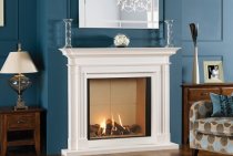 Gypsum board fireplace portal