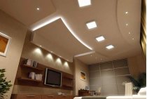 How to make do-it-yourself plasterboard ceilings with lighting