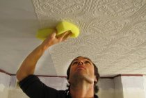 Budget finish: use foam ceiling tiles