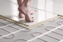 Do-it-yourself technology for laying a warm floor under a tile