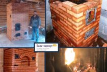 Do-it-yourself boiler in a brick oven for a country house