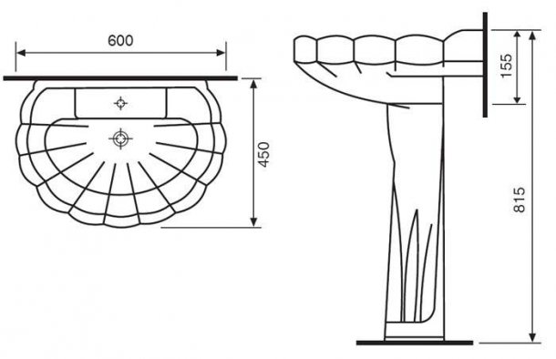 Bowl dimensions on a pedestal