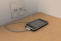 USB socket connection: wall mounting