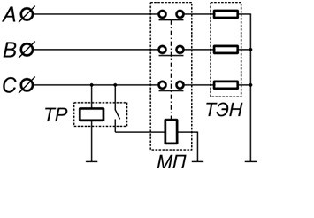 Diagrama de conexão da caldeira