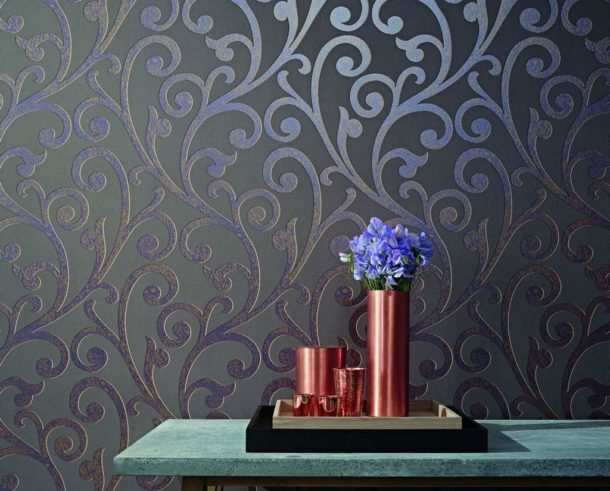 Vinyl wallpaper on non-woven backing