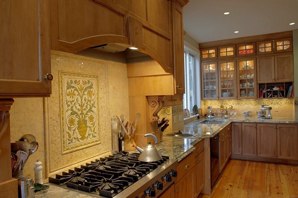 beige tiles for the kitchen