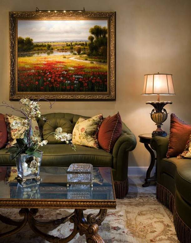 Landscape in a classic interior