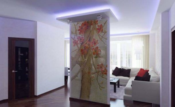 Decorative drywall construction with expressive design