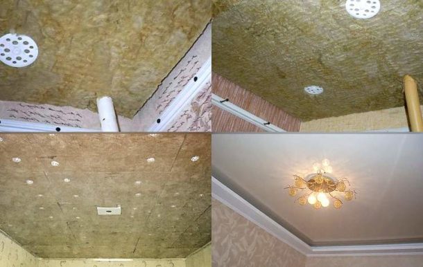 We make soundproofing of the ceiling under the stretch ceiling