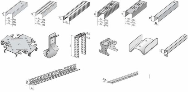 Elements of the metal frame