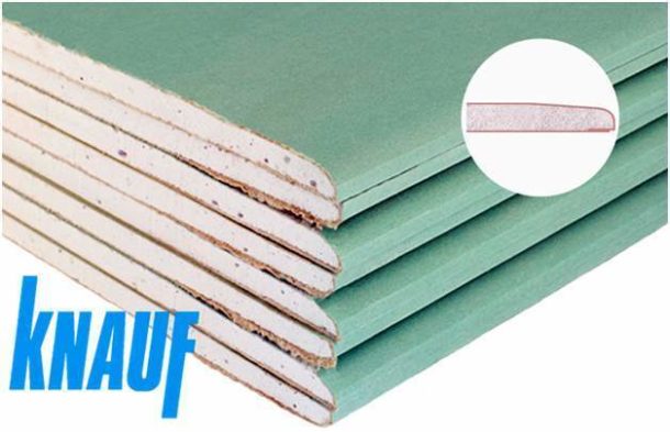 Moisture resistant gypsum boards from Knauf