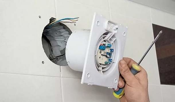 Installing a fan in a bathroom