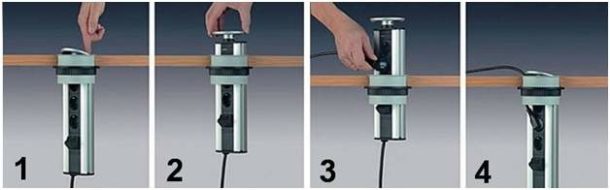 The principle of operation of the retractable socket block