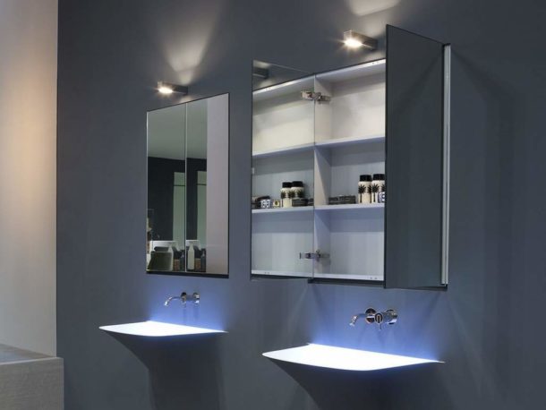 shallow mirror cabinets