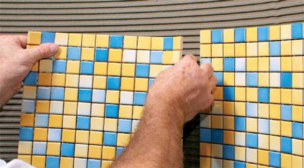 Gluing fragments on the substrate