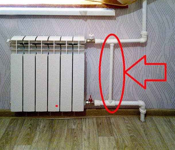 Insertion of a bypass into a single-pipe circuit