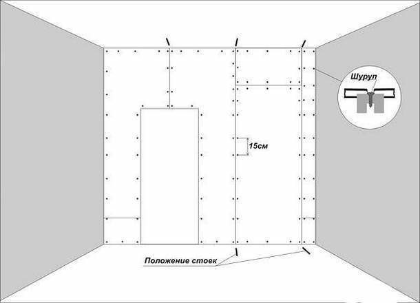 Drawing for calculating the number of screws