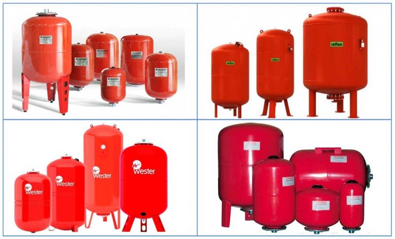 Expansion tank for water supply selection, installation