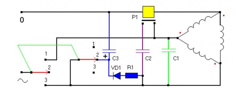 Motor csatlakozás 220380v