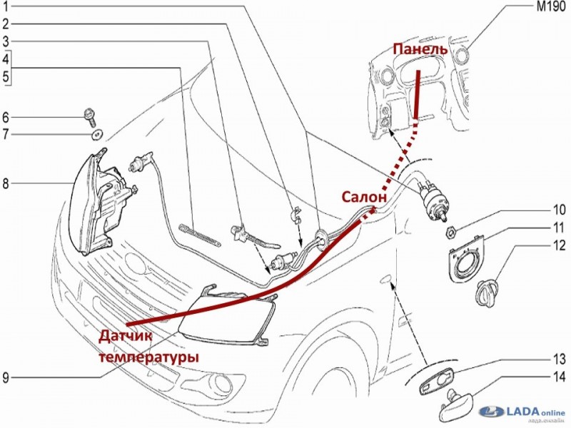 Outside temperature sensor